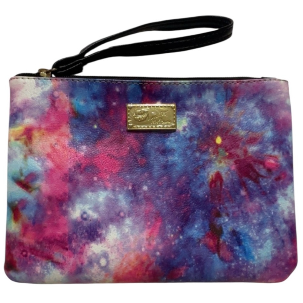 Betsey Johnson Wristlet Mystical Fairycore Purple 8” x 6” Like New!! - Picture 1 of 6